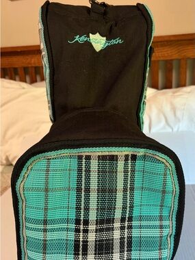 NWOT Kensington English Boot Carry All - Atlantis Teal Plaid